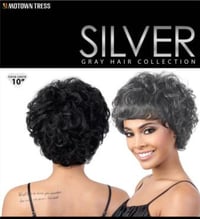 Image 3 of Linda-Motown Tress Wig Silver Gray Hair 
