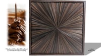 Image 1 of “Chocolate Decadence" Reclaimed 1980s Redwood Beveled Siding Starburst