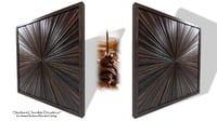 Image 3 of “Chocolate Decadence" Reclaimed 1980s Redwood Beveled Siding Starburst