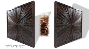Image of Artwork Starburst Reclaimed 1980s Redwood “Chocolate Decadence"