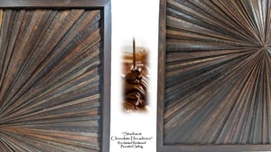 Image of Artwork Starburst Reclaimed 1980s Redwood “Chocolate Decadence"