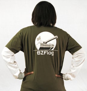 Image of Military Green BZFlag Logo Shirt