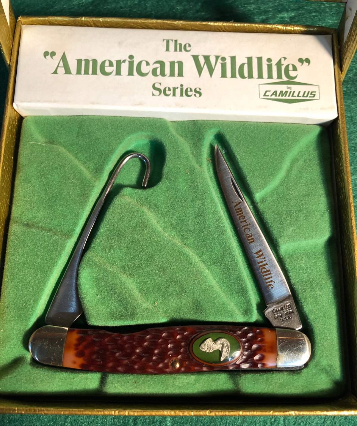 Image of Camillus 'American Wildlife' #17 Ring Neck Pheasant muskrat knife