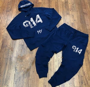 Image of EXCLUSIVE NAVY GRIND ONE FOUR SWEATSUIT