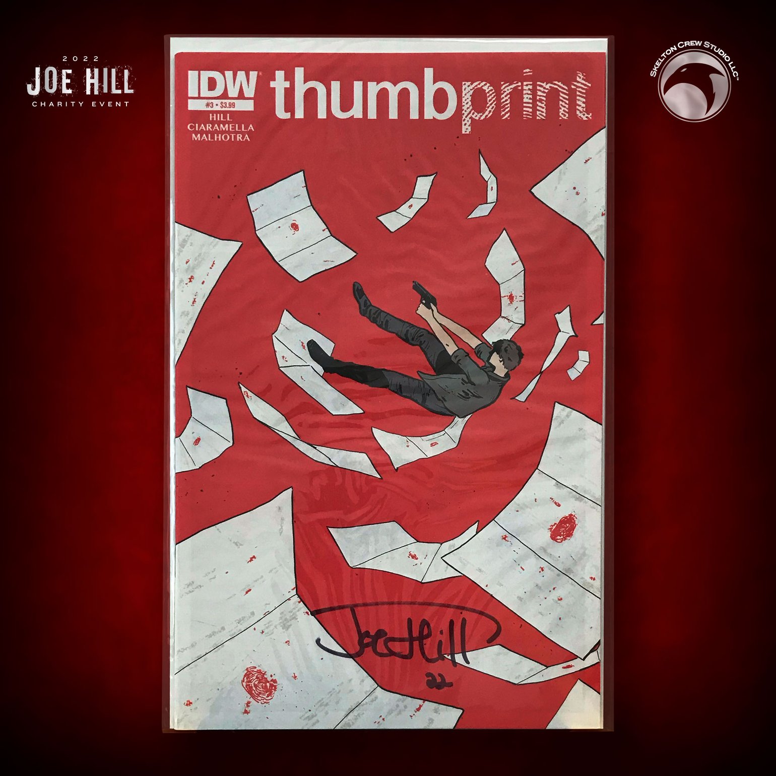 Image of JOE HILL 2022 CHARITY EVENT 68: SIGNED "Thumbprint" #3