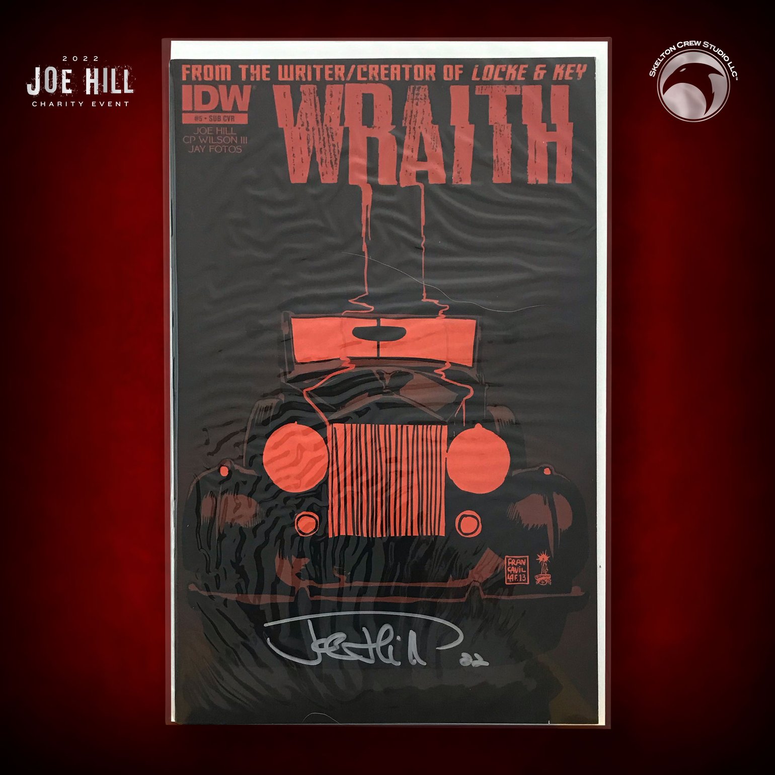 Image of JOE HILL 2022 CHARITY EVENT 91: SIGNED "Wraith" #5 SUB CVR