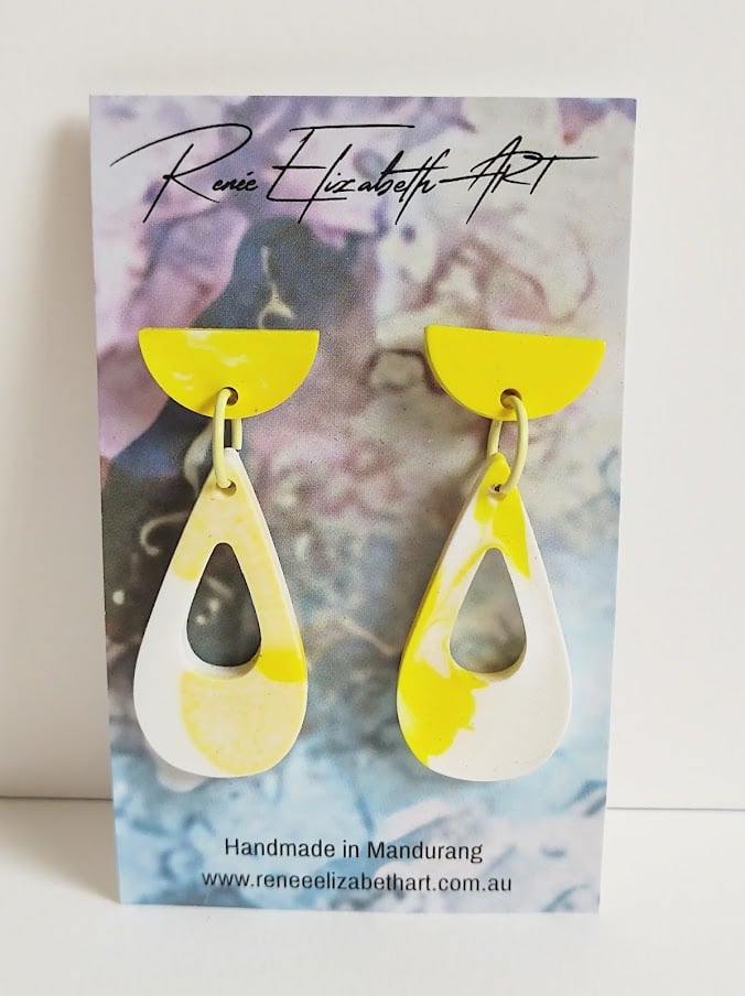 Yellow deals acrylic earrings