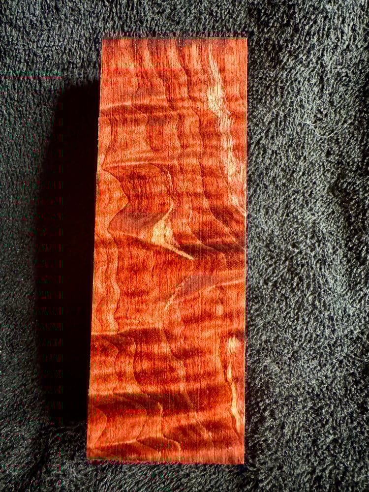 Image of Red Quilted Maple Knife Block