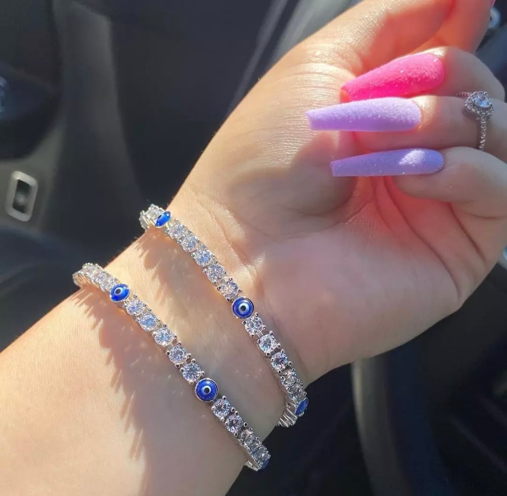 Image of Evil Eye Tennis Bracelet