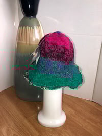 Image 2 of H.O.D. Multi Color Knit and Denim Panel Reversible Bucket Hat
