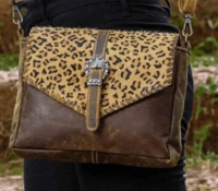 Image 1 of  Leopard Leather & Hairon Bag