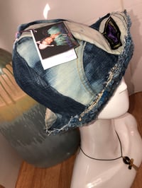Image 5 of H.O.D. Knitted 2 Toned Blue with Denim Reversible Bucket Hat  