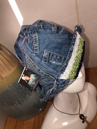 Image 5 of H.O.D. Multi Color Knit With Denim Panel Reversible Bucket Hat 