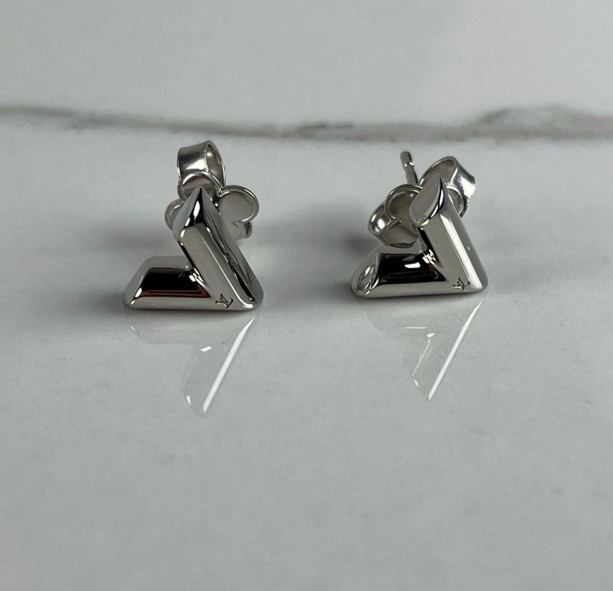 Image of Essential V Sterling Silver Mini Studs 