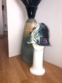 Image 2 of H.O.D. Woven Fabric______Distressed Denim Panel Reversible Bucket Hat