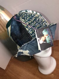 Image 4 of H.O.D. Woven Fabric______Distressed Denim Panel Reversible Bucket Hat