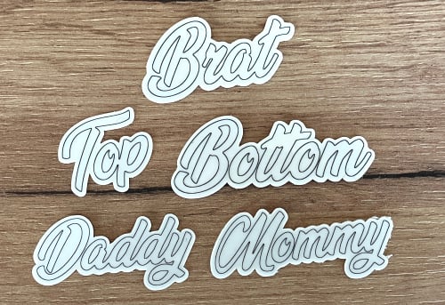 Image of NSFW glow-in-the-dark text stickers