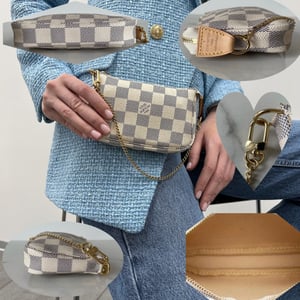 Image of New Authentic LV Damier Azur Mini Pochette