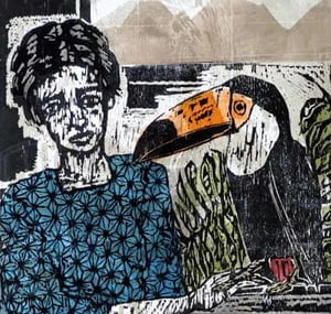 Image of Home and Memories of  (Original woodcut) (Finalist in the Swan Hill Print and Drawing Award 2022)