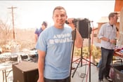 Image of AUDIO RUNNER LOGO TEE (Carolina Blue)