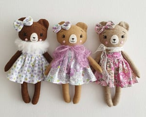 Image of Mini Bear Doll Sewing Pattern - Digital PDF