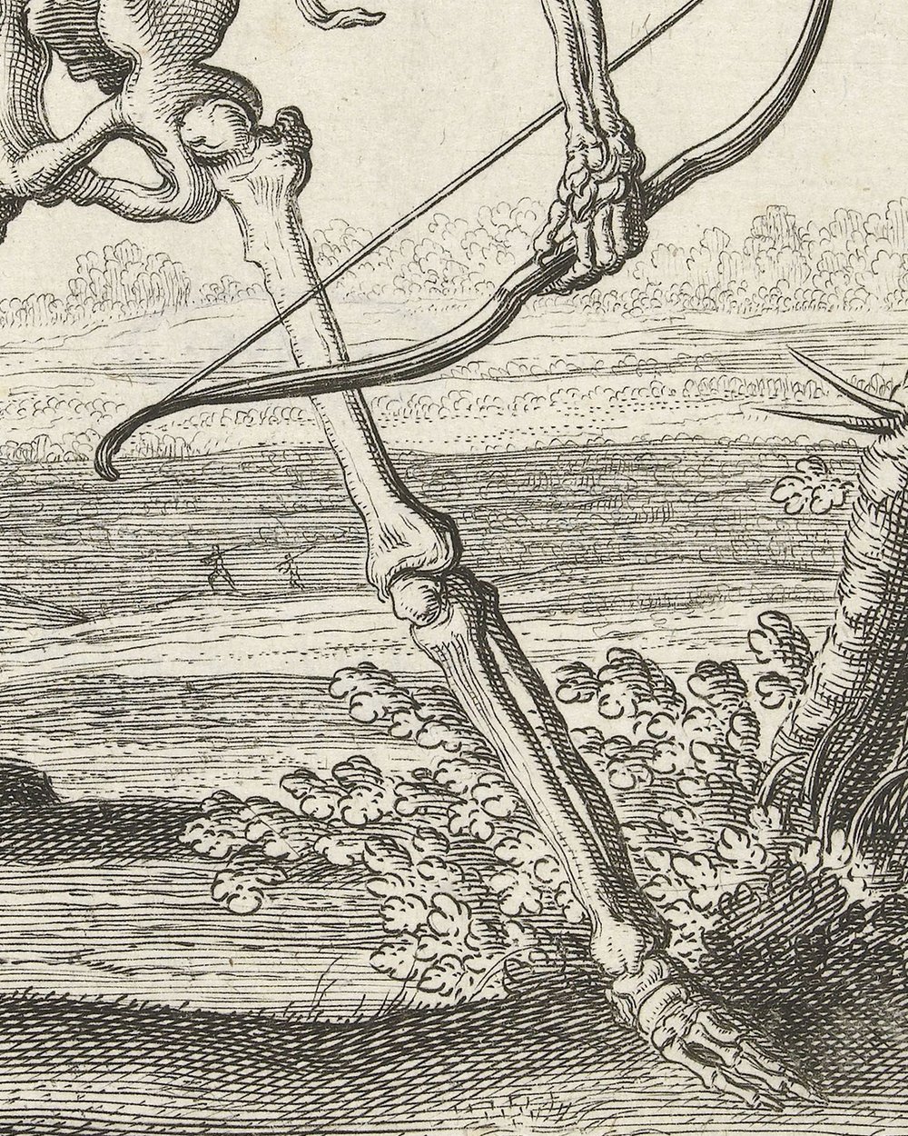 ''Skeleton with bow and arrow''  (1573-1649)