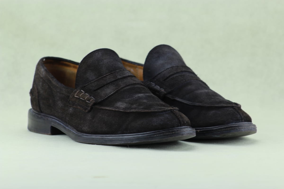 Image of James dark brown suede VINTAGE by Tricker's