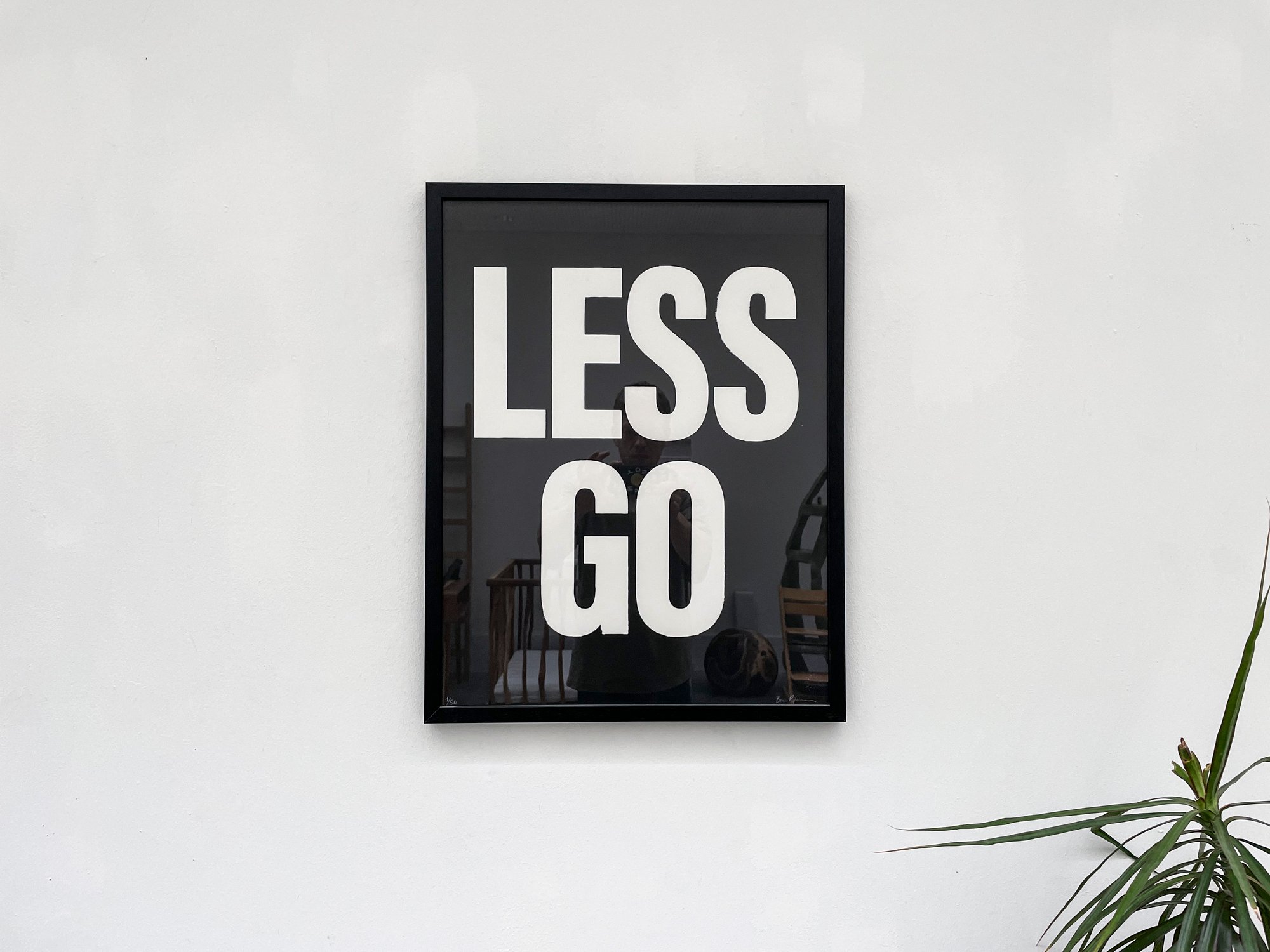 Image of Less Go Screenprint Black