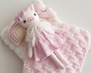 Image of Mini Piggy Doll Sewing Pattern - Digital PDF