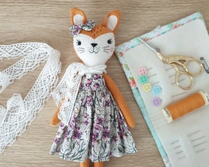 Image of Fox Doll Sewing Pattern - Digital PDF