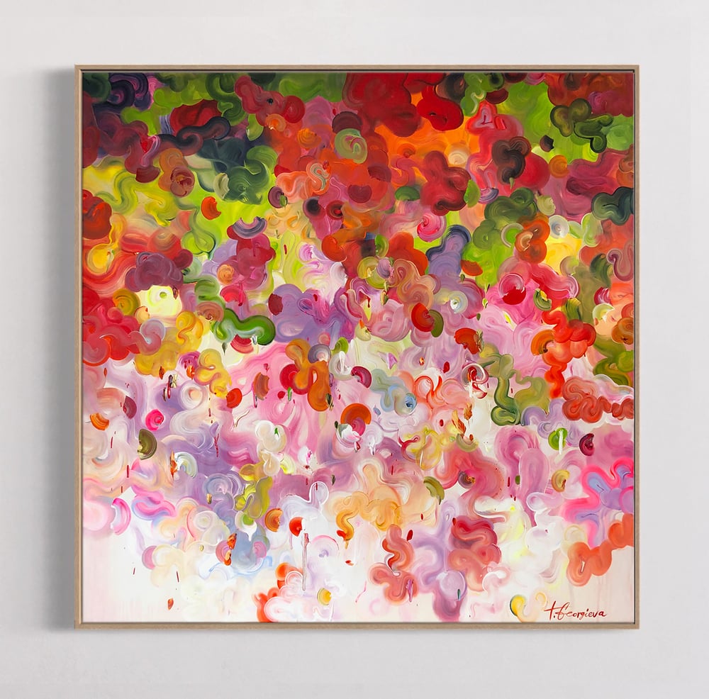 Image of Citrum flores - 122x122cm, FRAMED in Tasmanian Oak
