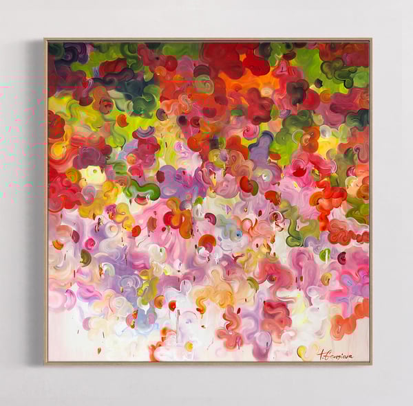 Image of Citrum flores - 122x122cm, FRAMED in Tasmanian Oak