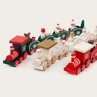 Wooden Train Christmas Ornament 