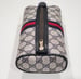 Image of Vtg. Gucci Blue Monogram Parfums Cosmetic/Toiletry Case