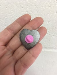 Image 5 of Cat Love Heart Shaped Enamel Pin