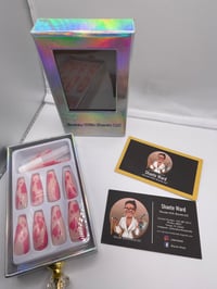 Image 2 of The Elevate Pink Splat Press Ons