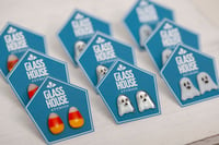 Image 4 of Ghost Fused Glass Stud Earrings