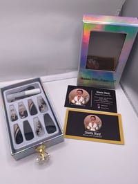 Image 2 of The Elevate Acrylic Gold Sparkle Press Ons