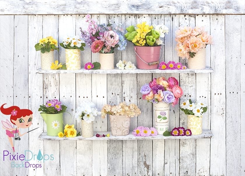 Image of Floral Shelves 5x7 Polypaper