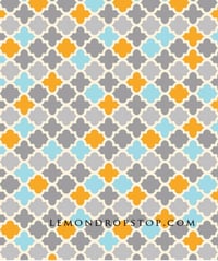 Orange/Blue/Grey Pattern 5x6 Polypaper