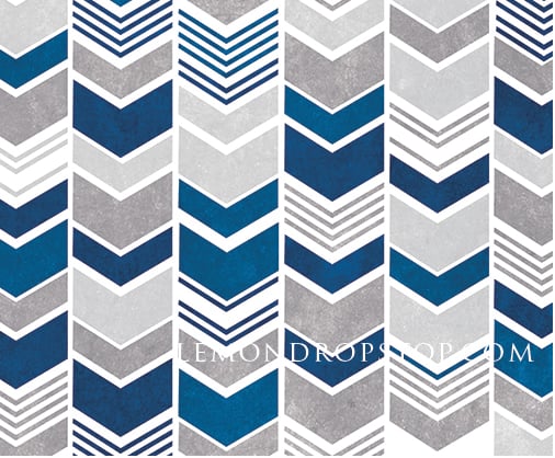 Image of Blue/Grey Chevron 5x7 Polypaper