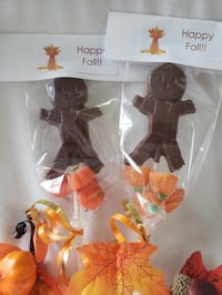 Scarecrow solid chocolate lollipops