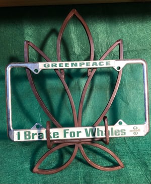 Image of Vintage Greenpeace License plate holder