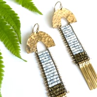 Image 4 of White Marble Armour Earrings