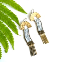 Image 1 of White Marble Armour Earrings