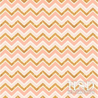 Gold/Pink Chevron 5x6 Vinyl 