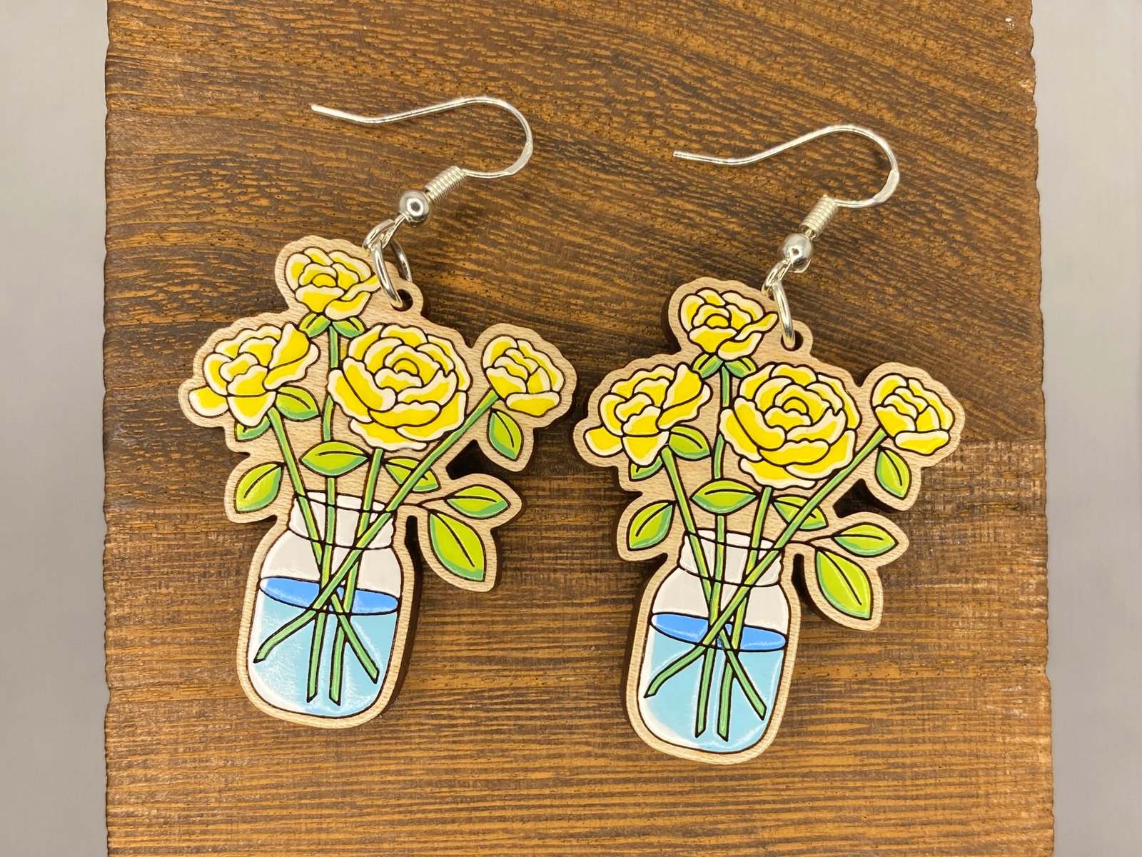 Yellow dangle best sale earrings