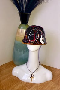 Image 2 of H.O.D. Reversible Brown Velvet  & Knitted Yarn Style Tulip Hat