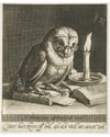 ''Owl with glasses and books'' (1625)