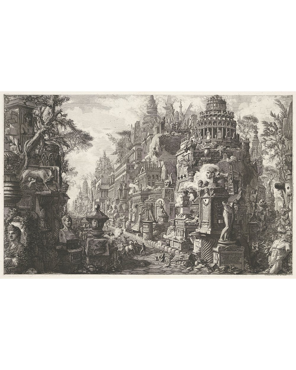 ''Frontispiece with a fantasy depiction of the Via Appia Antica'' (1756 - 1757)